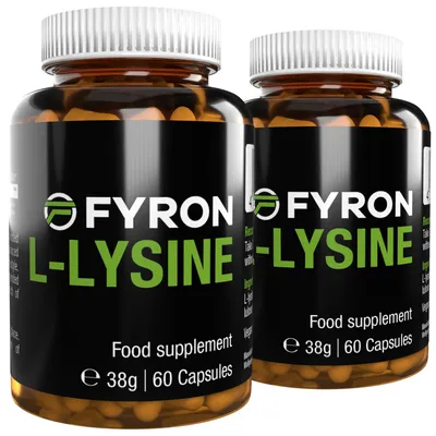 Obrázek produktu pro Fyron L-lysin – 120 kapslí (2× 60 kapslí), balení po 2 kusech