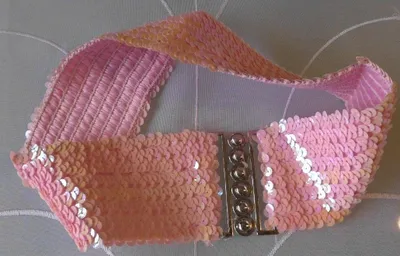 Produktbild von Fu608908-1 rosa Gürtel Paillettengürtel