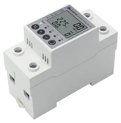 Produktbild von Digitaler Wechselstromzähler mit LCD-Anzeige, einphasiger Energiemessgerät für Kilowattstunden mit Amperemeter und Voltmeter
