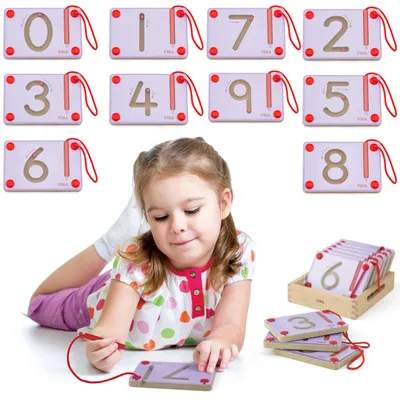 Zdjęcie produktu dla VIGA Tabliczki Magnetyczne Nauka Pisania Cyferki Certyfikat Montessori