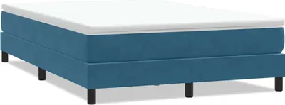 Produktbild von Boxspringbett ohne Matratze Dunkelblau 160x220 cm Samt