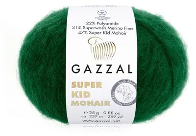 Produktbild von Wolle Gazzal Super Kid Mohair 64428 malachit - Stricken & Häkeln