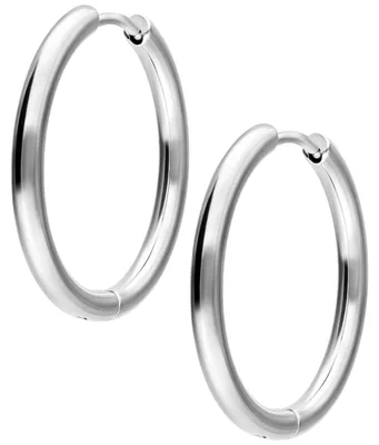 Produktbild von Wildcat Ohrringe - Little Hoops - Silber, 20,0 mm - Chirurgenstahl 316L - wasserfest, langlebig, hautverträglich, Silber