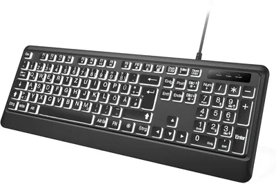 Obrázok produktu pre USB kábelová klávesnica s podsvietením, plný formát, rozloženie QWERTZ