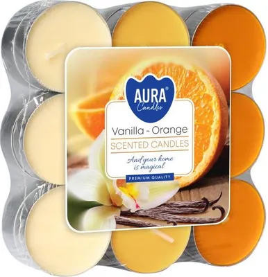 Obrázek produktu pro Ohřívače vůní BISPOL Aura 4H vanilka - pomeranč 18ks.
