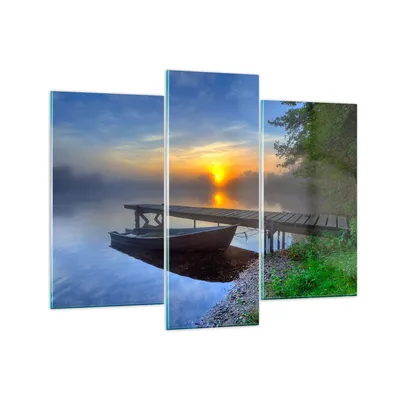 Produktbild von Bilder auf glas - Landschaft Meer Sommer Sonne - 130x100cm - Glasbilder - Wandbilder - Kunstdruck - zum Aufhängen bereit - Wanddekoration aus Glas - Glas Bilder - Wandbild auf Glas - GCB130x100-2226