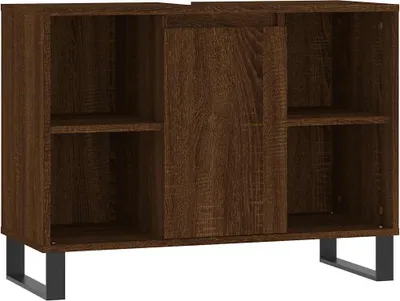 Obrázok produktu pre vidaXL Kúpeľňová skrinka Brown Oak Optics 80x33x60 cm Drevo Materiál