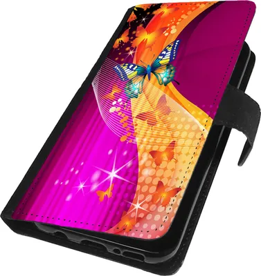 Produktbild von Book Case für Samsung Galaxy S8 Hülle Tasche Flip Cover Handy Schutz Hülle mit Magnet Handycover Schmetterling Design 133
