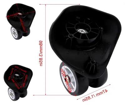 Produktbild von Universal Kofferräder 2 Stück PVC Ersatzrollen für Trolleys