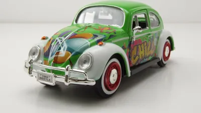Produktbild von Motormax 79598 VW Käfer grün weiß Graffiti 1:24