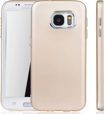 Zdjęcie produktu dla Samsung Galaxy S7 Edge - Pokrowiec na telefon Samsung Galaxy S7 Edge - Etui na telefon w kolorze złotym