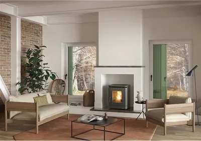 Image de Poêle à granulés de bois 5.1kw noir anthracite - Nordica Extraflame - 001289300 - peggy