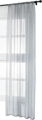 Produktbild von WOLTU Gardinen transparent mit Kräuselband Stores Voile (1 Stück) : Grau 140x245 cm Farbe: Grau Größe: 140x245 cm