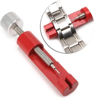 Produktbild von CHPN – Uhrenarmband-Kürzungsset – Kürzungsset – Verbindungsstift-Entferner – Werkzeuge für Uhrmacher – Uhren kleiner machen – Universal – Uhrmacher – Rot