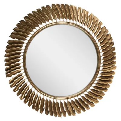 Produktbild von Clayre & Eef Spiegel Ø 72 cm Goldfarbig Eisen
