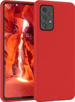 Produktbild von EAZY CASE Silikonhülle für Samsung Galaxy A72 / A72 5G Silikon Backcover Schutz in Rot