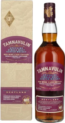 Image de Tamnavulin FRENCH CABERNET SAUVIGNON CASK Speyside Single Malt Scotch Whisky 40% Vol. 0,7l en boîte cadeau