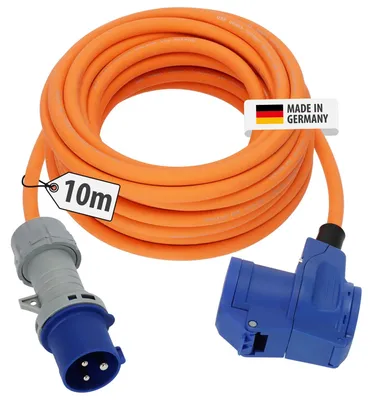 Imagen del producto de Cable Brennenstuhl, 10 metros, con conector CEE y adaptador angular