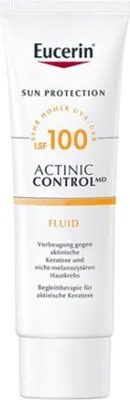 A product shot of a Eucerin sunscreen tube.
