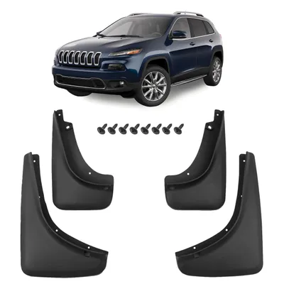 Produktbild von HERSTMOTO Schmutzfänger, 4er-Set Schmutzfänger-Kit Spritzschutz Schmutzfänger mit Befestigungssatz, passend für Jeep Cherokee V KL 2014-2018