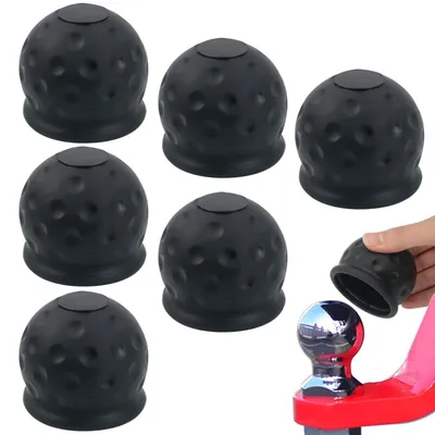 Produktbild von 6 Stück Gummi Anhängerkupplung Abdeckung 50 mm Schutzkappe Universal