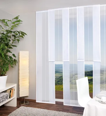 Produktbild von Flächenvorhang Schiebevorhang 40011 weiß Schiebegardine BxH 60x140cm