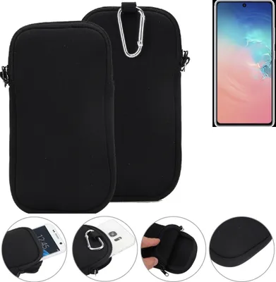 Produktbild von K-S-Trade Neopren-Hülle Handyhülle kompatibel mit Samsung Galaxy S10 Lite Schutzhülle Neoprenhülle Sleeve Schutz-Hülle Gürtel Tasche Case