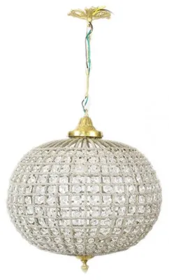 Image de Suspension murale Casa Padrino, style baroque, en verre doré, dimensions : 35 x hauteur 65 cm