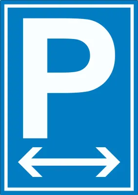 Produktbild von Parkplatz Aufkleber mit Pfeil nach links und rechts A2 (420x594mm)