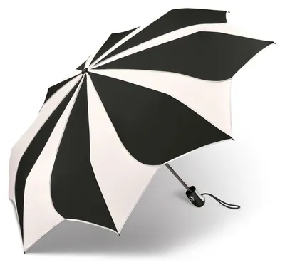Imagen del producto de Paraguas ligero "Sunflower" de Pierre Cardin, modelo Easymatic, para mujer, con un diámetro de 94 cm, en combinación de colores negro y blanco