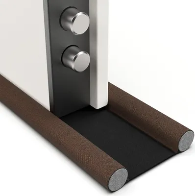 Produktbild von Zugluftstopper für Türen - 4,5 bis 12 cm dick - verhindert Zugluft und Staub - dunkelbraun 100 cm Zugluftdichtung Außentür