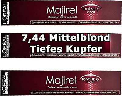 Three boxes of L'Oréal Majirel hair dye.