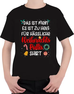Produktbild von Ugly Christmas Familie Weihnachtsoutfit - Weihnachten Xmas Christmas Uni Kinder T-Shirt, Schwarz, 140