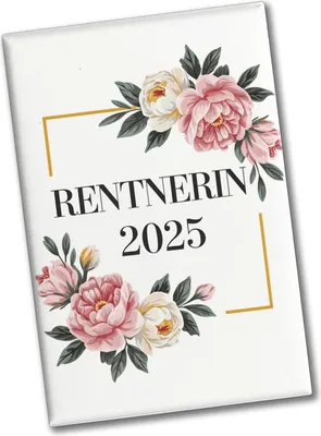 Produktbild von Rentnerin 2025 Blumen Souvenir Magnet für den Ruhestand