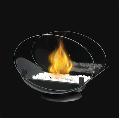 Produktbild von Olvy Tischkamin - Tischfeuer Komplettset - 32CM - inkl. Dekosteine - Bioethanol Kamin für Indoor & Outdoor