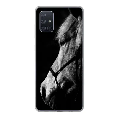 Produktbild von MuchoWow® Handyhülle Schutzhülle Hülle für Samsung Galaxy A71 Pferd - Halfter - Leicht Silikon Softcase Handy Hülle - Kartenbesitzer