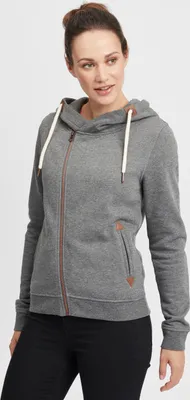 Produktbild von OXMO OXVicky Sweat Zip-Hoodie Damen Sweatjacke Kapuzenjacke Hoodie mit Kapuze Kordel Reißverschluss Eingrifftaschen Regular fit