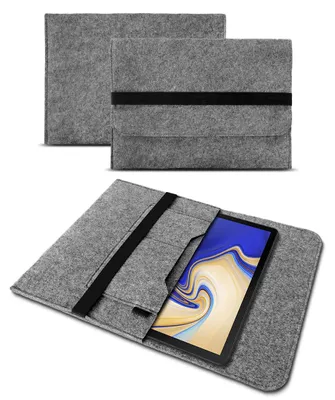 Produktbild von Schutzhülle für Samsung Galaxy Tab S10 S9 S8 Plus Tablet Tasche Case Filz HülleNotebook Sleeve Farbe:Grau