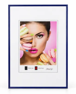 Produktbild von 2er 3er 5er Pack Photo Style Set Bilderrahmen Wanddeko Collage Poster Kunststoff Rahmen - Farbe: Blau | Format: 30x45 | Pack: 5