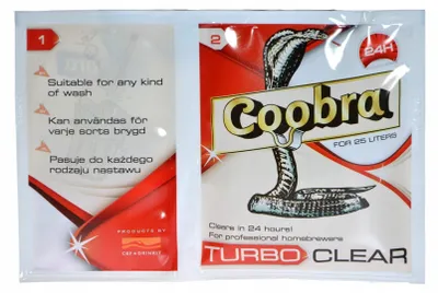 Produktbild von Coobra Turbo Clear 24h Klärmittel 85 g für 25 Liter Maische Wein und Gäransätze