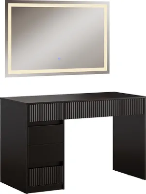 Produktbild von Schminktisch Vicco Omira Schwarz 120 cm mit LED-Spiegel, Model 50580