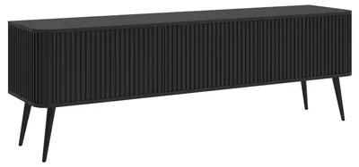 Produktbild von Selsey Ovarlo - TV-Lowboard, Schwarz mit Metallbeinen, 163 cm