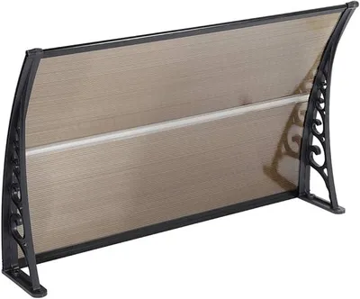 Productafbeelding van Overkapping voor voordeur, zonnedeur, bescherming, polycarbonaat (100 x 150 cm, blauwgroen)