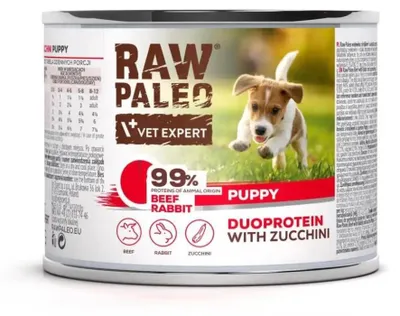 Image de RAW PALEO Puppy Duoprotein beef/rabbit 200g