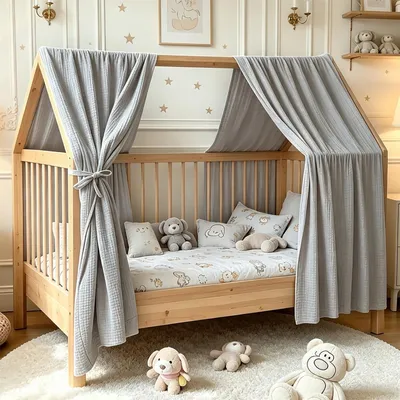 Image de Lot de 2 protections de lit gris clair