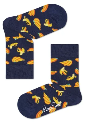 Immagine prodotto di Calzini per bambini Happy Socks, motivo banana, colore blu navy, taglia 2-3 anni (UE)