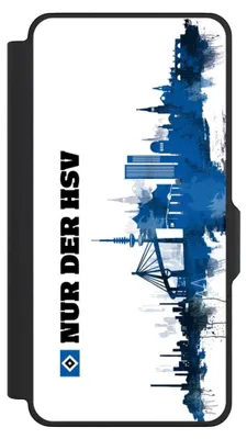 Produktbild von NIVOCASE Klapphülle für Samsung Galaxy S26+ Handyhülle aus Kunst Leder NIVOflip schwarz Bundesliga HSV Offizielles Lizenzprodukt