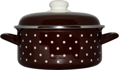 Obrázek produktu pro Kastrol s poklicí hnědý, puntík 20cm 2,75lt