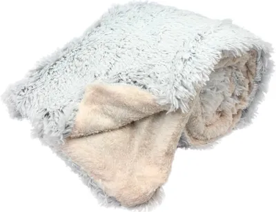 Obrázek produktu pro HOME ELEMENTS Deka 150 x 200 cm, s beránkem, mikroflanel, Stříbrná