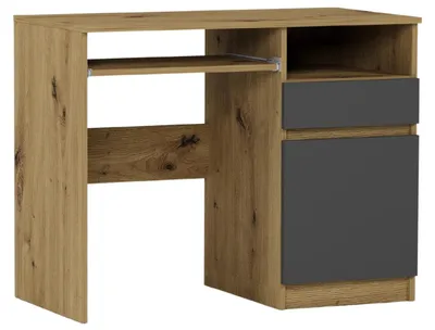 Produktbild von Schreibtisch - Eiche Artisan / Anthrazit - 96 x 50 x 76 cm - Modern N-35